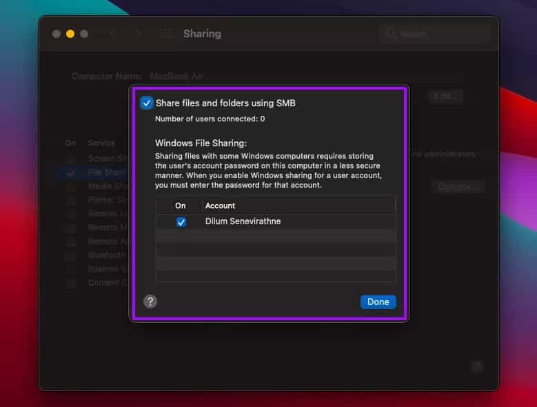 Set-Up-Local-Folder-Sharing-Between-Windows-and-Mac-11_4d470f76dc99e18ad75087b1b8410ea9 كيفية إعداد مشاركة المجلد المحلي بين Windows و Mac