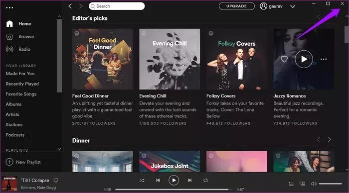 close-spotify_935adec67b324b146ff212ec4c69054f أفضل 7 طرق لإصلاح عدم استجابة Spotify على Windows و Mac