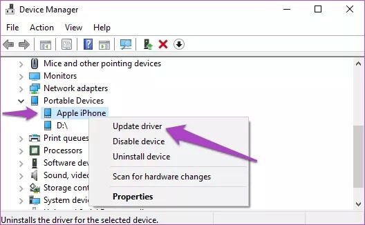 fix-device-is-unreachable-error-iphone-windows-10-08_4d470f76dc99e18ad75087b1b8410ea9 أفضل 6 طرق لإصلاح خطأ لجهاز iPhone الجهاز لا يمكن الوصول إليه على Windows 10