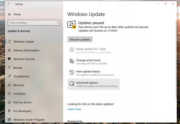 resume-updates_935adec67b324b146ff212ec4c69054f أفضل 9 طرق لإصلاح خطأ تحديث Windows 10
