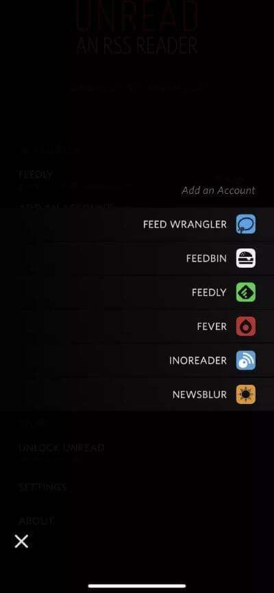 unread-services_40dd5eab97016030a3870d712fd9ef0f Reeder مقابل Unread: أي تطبيق قارئ موجز ويب لـ RSS هو الأفضل على iPhone