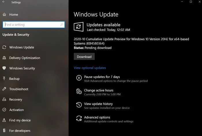 update-windows_935adec67b324b146ff212ec4c69054f أفضل 6 طرق لإصلاح مشكلات الشاشة السوداء لـ Microsoft Edge على Windows 10