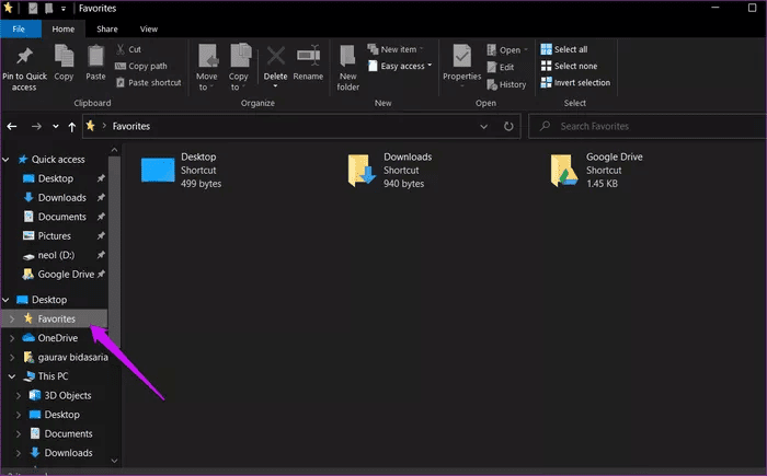Replace-Quick-Access-With-Favorites-in-Windows-10-10_935adec67b324b146ff212ec4c69054f كيفية استبدال الوصول السريع بالمفضلة في Windows 10
