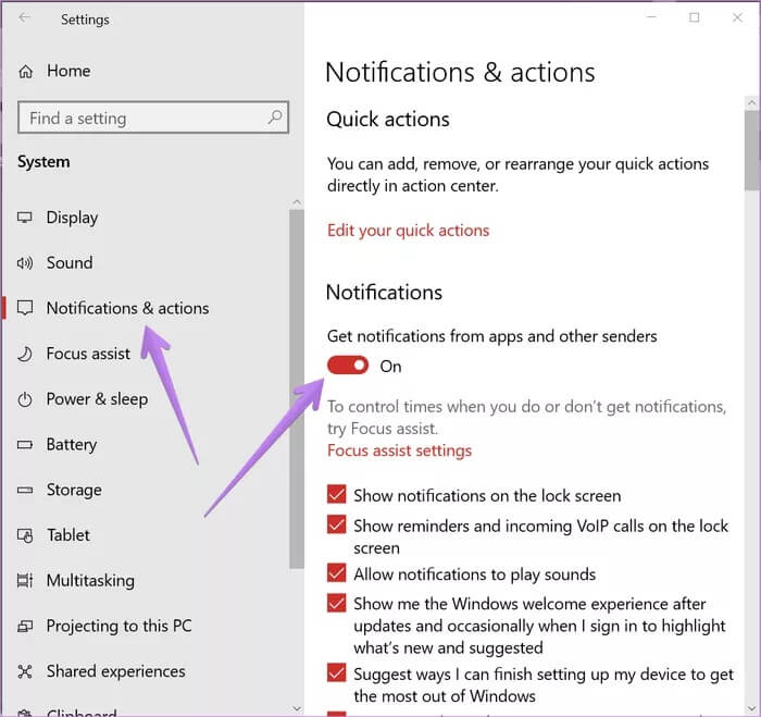 windows-10-notification-banner-not-showing-1_935adec67b324b146ff212ec4c69054f أفضل 8 إصلاحات لعدم ظهور لافتات الإشعارات على Windows 10