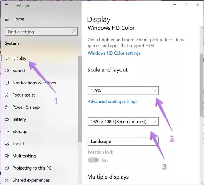 windows-10-reset-default-display-settings-4_935adec67b324b146ff212ec4c69054f كيفية إعادة تعيين إعدادات العرض إلى الوضع الافتراضي على Windows 10