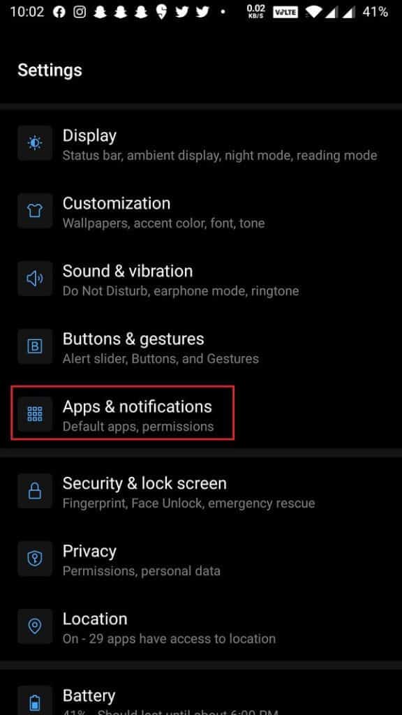 Apps-Notifications-576x1024-1 إصلاح عدم عمل إشعارات Snapchat