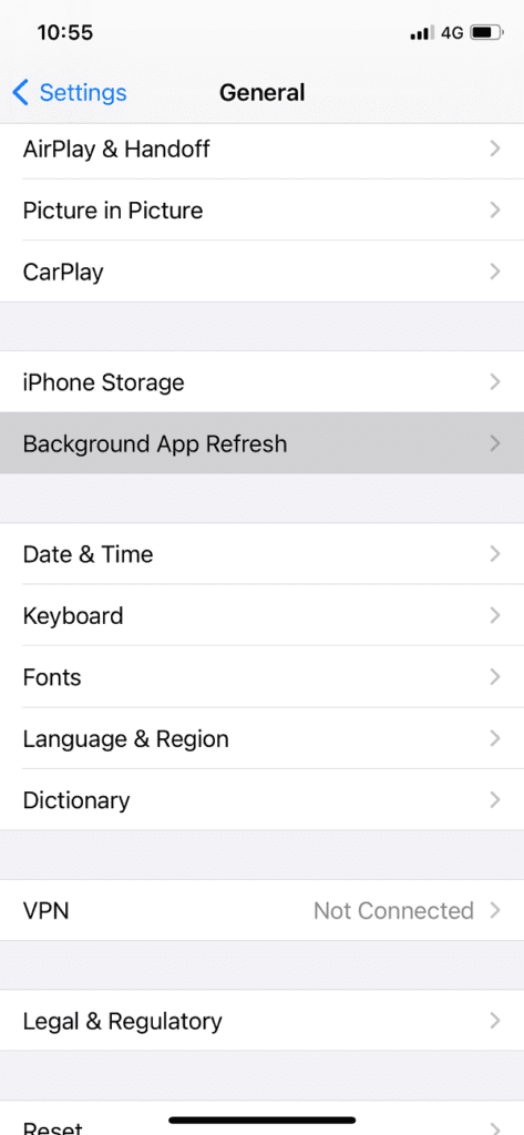 Choose-Background-App-Refresh-on-the-next-screen-473x1024-1 إصلاح عدم عمل إشعارات Snapchat