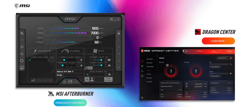 Download-the-MSI-Afterburn-application-1024x439-1 كيفية إظهار درجة حرارة وحدة المعالجة المركزية ووحدة معالجة الرسومات على شريط المهام