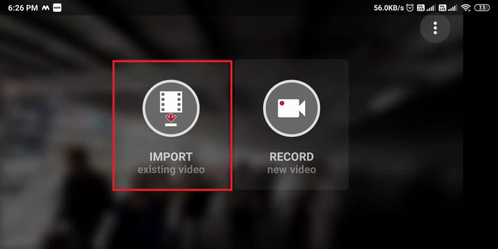 Launch-the-app-on-your-device-and-tap-on-Import-to-select-the-video-that-you-wish-to-stabilize.-1024x512-1 كيفية تحقيق استقرار مقاطع الفيديو على هاتف Android