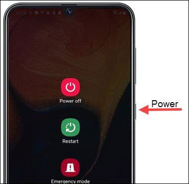 Power-menu-pops-up-on-the-screen-and-then-tap-on-the-RestartReboot-button إصلاح شاشة اللمس لا تستجيب على هاتف Android
