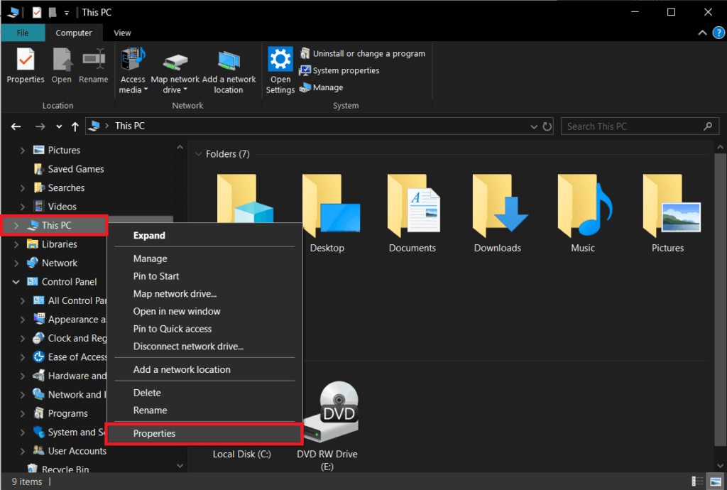 Right-click-on-This-PC-and-select-Properties-1024x690-1 إصلاح عدم اتصال سطح المكتب البعيد في Windows 10