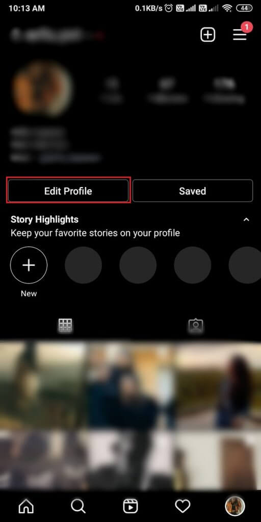 Tap-on-Edit-profile-below-your-bio-section.-512x1024-1 3 طرق لإزالة رقم الهاتف من Instagram