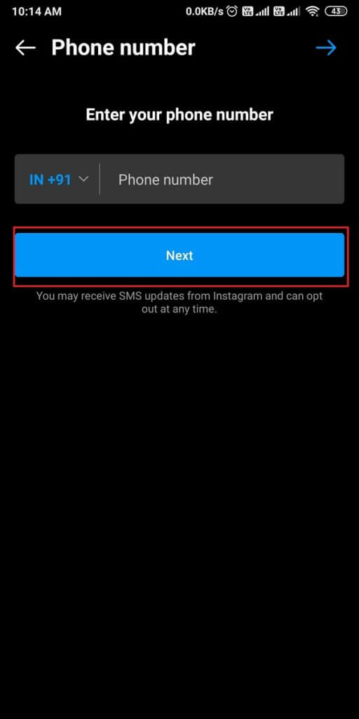 Tap-on-Next-to-save-the-changes.-512x1024-1 3 طرق لإزالة رقم الهاتف من Instagram