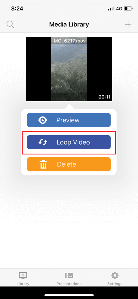 Tap-on-the-video-that-you-just-added-in-the-Vloop-then-tap-on-the-Loop-Video-473x1024-1 كيفية تشغيل الفيديو في حلقة بشكل متكرر على Android أو iOS
