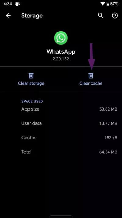 clear-cache-android_40dd5eab97016030a3870d712fd9ef0f أفضل 10 طرق لإصلاح عدم إرسال رسائل WhatsApp على Android و iOS
