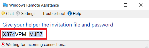 copy-the-password-and-send-that-to-your-friend إصلاح عدم اتصال سطح المكتب البعيد في Windows 10