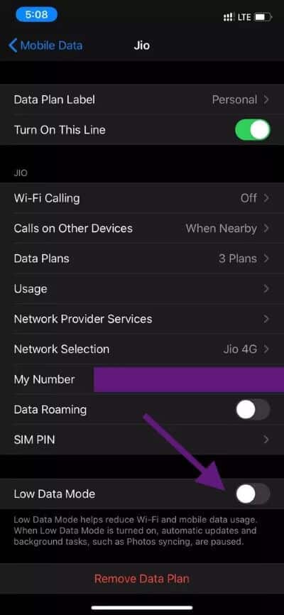 disable-low-data-mode_40dd5eab97016030a3870d712fd9ef0f أفضل 10 طرق لإصلاح عدم إرسال رسائل WhatsApp على Android و iOS