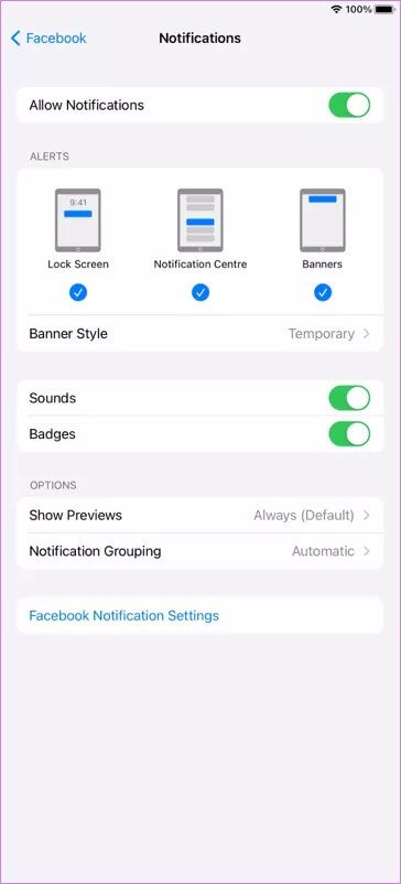 أفضل 9 إصلاحات لعدم عمل إشعارات Facebook على iPhone و iPad - %categories