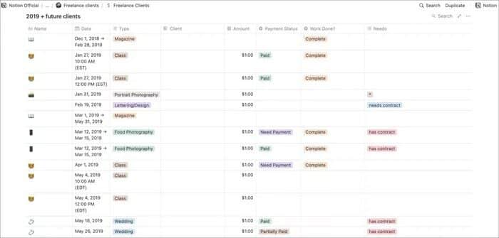 freelance-clients_935adec67b324b146ff212ec4c69054f أفضل 10 قوالب Notion للكتاب