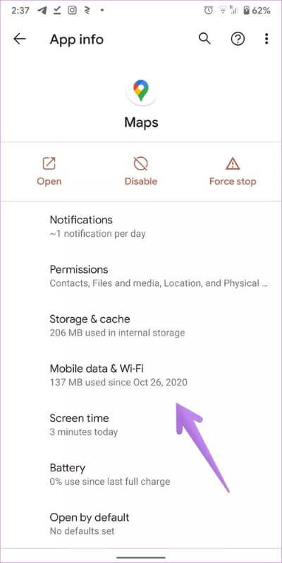 google-maps-not-working-on-mobile-data-15_40dd5eab97016030a3870d712fd9ef0f أفضل 14 إصلاحًا لعمل Google Maps فقط على Wifi على Android و iPhone