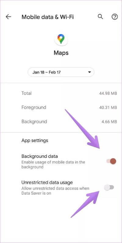 google-maps-not-working-on-mobile-data-16_40dd5eab97016030a3870d712fd9ef0f أفضل 14 إصلاحًا لعمل Google Maps فقط على Wifi على Android و iPhone