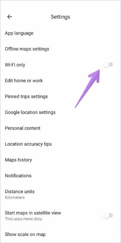 google-maps-not-working-on-mobile-data-2_40dd5eab97016030a3870d712fd9ef0f أفضل 14 إصلاحًا لعمل Google Maps فقط على Wifi على Android و iPhone