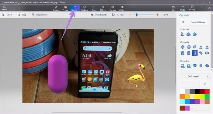 how-to-use-paint-3d-to-edit-photos-15_935adec67b324b146ff212ec4c69054f كيفية استخدام Paint 3D لتحرير الصور