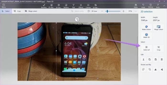 how-to-use-paint-3d-to-edit-photos-6_935adec67b324b146ff212ec4c69054f كيفية استخدام Paint 3D لتحرير الصور