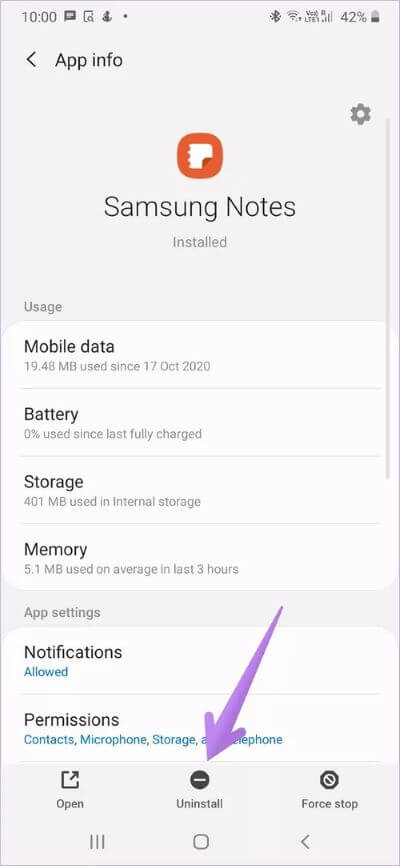 samsung-notes-app-not-working-10_40dd5eab97016030a3870d712fd9ef0f أفضل 8 إصلاحات لعدم عمل تطبيق Samsung Notes