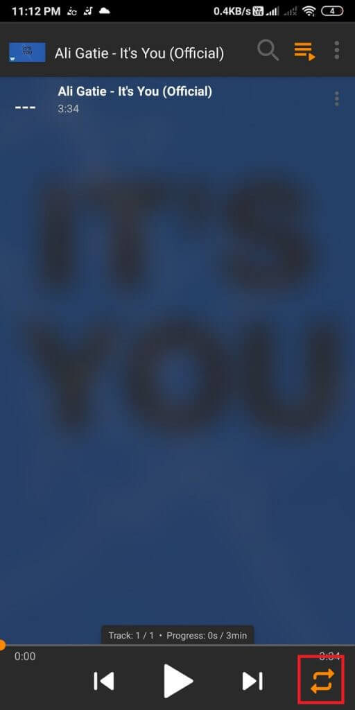 tap-on-the-loop-icon-at-the-bottom-right-of-the-screen.-512x1024-1 كيفية تشغيل الفيديو في حلقة بشكل متكرر على Android أو iOS