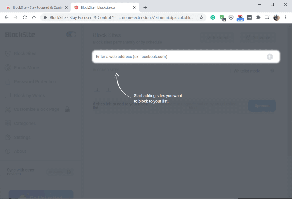 Add-sites-which-you-wish-to-block-in-the-block-list-1024x697-1 كيفية حظر موقع ويب وإلغاء حظره على Google Chrome
