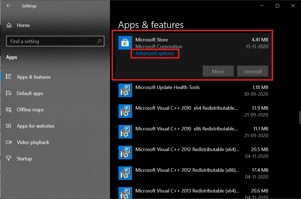 Apps-features-Microsoft-store-Advanced-options-1024x680-1 كيفية إصلاح مشكلة بطئ التنزيل لمتجر Microsoft؟