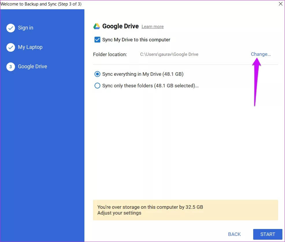 Changing-Google-Drive-Folder-Location-in-Windows-10-5_4d470f76dc99e18ad75087b1b8410ea9 دليل لتغيير موقع مجلد Google Drive في نظام التشغيل Windows 10
