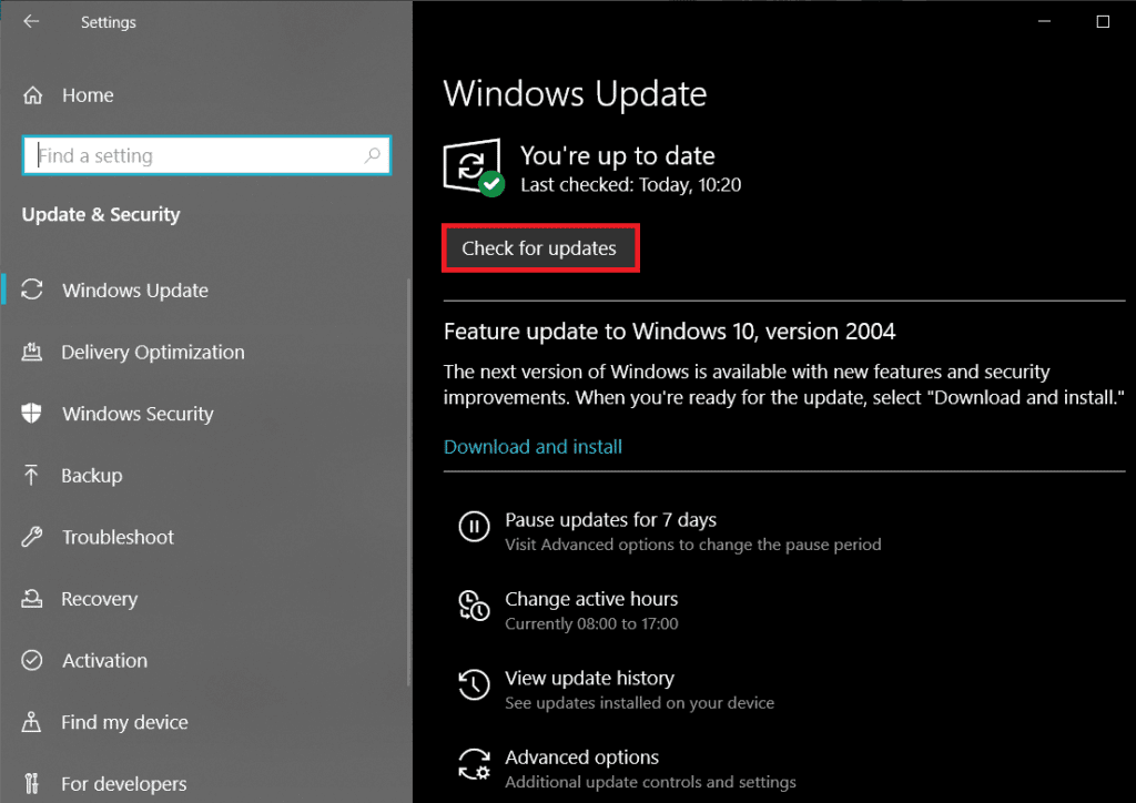 Check-for-new-updates-by-clicking-on-the-Check-for-updates-button-1024x724-1 كيفية إصلاح مشكلة بطئ التنزيل لمتجر Microsoft؟