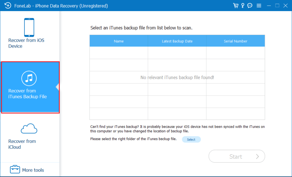 Click-on-Recover-from-iTunes-backup-file-from-the-left-panel-on-the-screen.-1024x622-1 كيفية استرداد الصور المحذوفة من Facebook Messenger