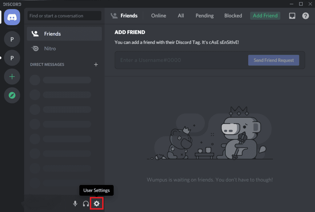 Click-on-the-cogwheel-icon-next-to-your-Discord-username-to-access-User-Settings-1024x690-1 7 طرق لإصلاح خطأ اتصال عدم وجود في المسار Discord RTC
