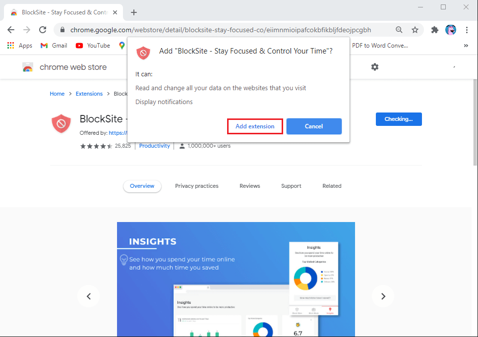 Click-on-‘Add-extension-to-confirm كيفية حظر موقع ويب وإلغاء حظره على Google Chrome