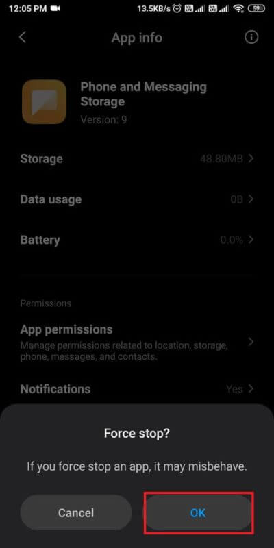 Finally-a-confirmation-window-will-pop-up-where-you-have-to-tap-on-OK.-512x1024-1 9 طرق لإصلاح خطأ الرسالة غير المرسلة على Android