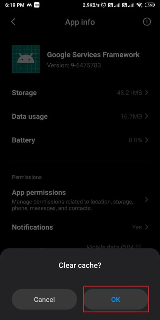 Finally-tap-on-OK-to-clear-the-app-data.-512x1024-1 إصلاح عدم عمل Google Assistant على Android