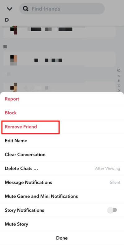 Finally-tap-on-Remove-Friend-519x1024-1 كيفية زيادة نقاط Snapchat الخاصة بك