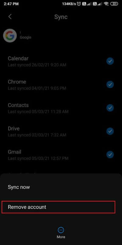 Finally-tap-on-Remove-account.-512x1024-1 كيفية إزالة حساب من Google Photos