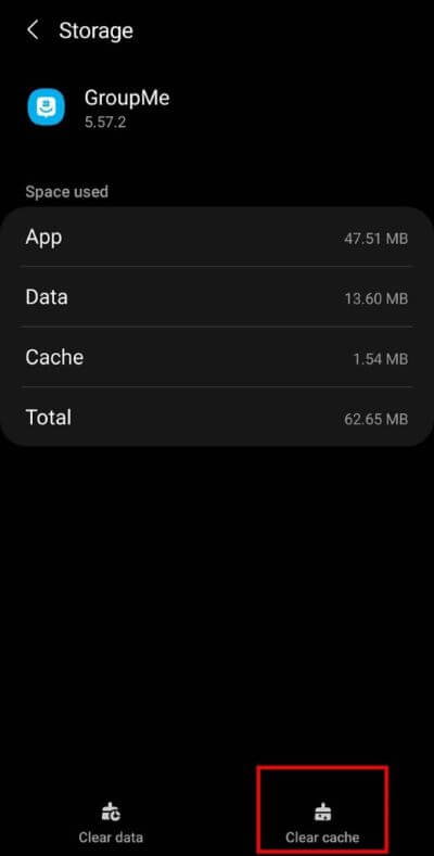 Finally-tap-on-the-Clear-Cache-option.-519x1024-1 كيفية إصلاح مشكلة فشل إضافة أعضاء على GroupMe
