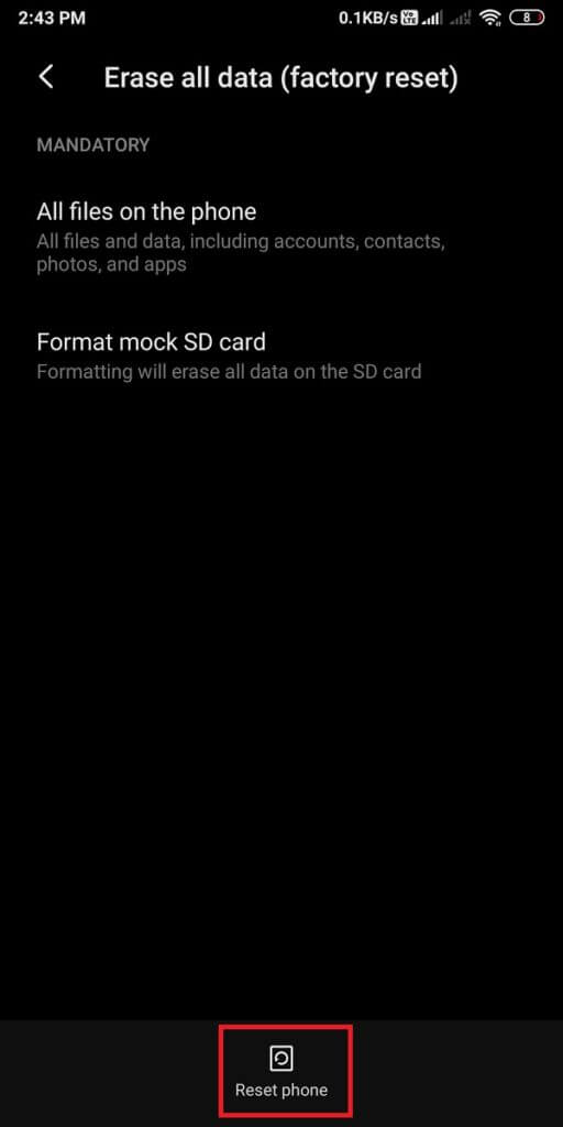 Finally-tap-on-‘Reset-phone-512x1024-1 إصلاح تعذر تنزيل التطبيقات على هاتف Android الخاص بك