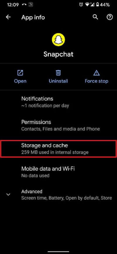 Find-and-tap-the-option-titled-‘Storage-and-Cache.-473x1024-2 كيفية إصلاح خطأ عدم السماح بالنشر على Instagram
