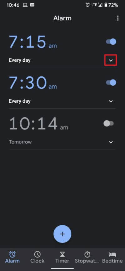 Find-the-Alarm-you-want-to-remove-and-tap-on-the-drop-down-arrow.-473x1024-1 كيفية إلغاء إنذار المنبه على Android