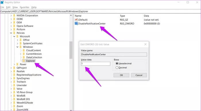 Fix-Action-Center-Greyed-Out-on-Windows-10-6_935adec67b324b146ff212ec4c69054f أفضل 6 طرق لإصلاح مركز العمل باللون الرمادي التدريجي Greyed Out على Windows 10