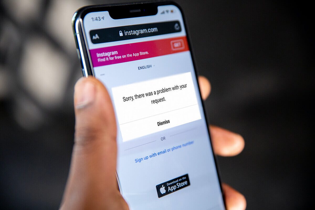 Fix-Sorry-there-was-a-problem-with-your-request-on-Instagram إصلاح خطأ - عذرا ، كانت هناك مشكلة في طلبك على Instagram