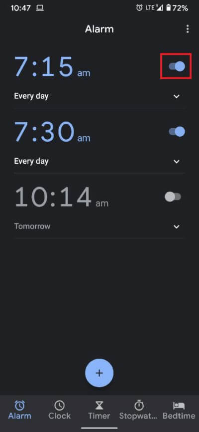 From-the-Alarms-list-that-appears-tap-on-the-toggle-switch-in-front-of-the-alarm-you-want-to-disable-temporarily.-473x1024-1 كيفية إلغاء إنذار المنبه على Android