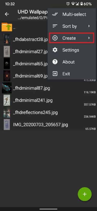 From-the-list-of-options-that-appear-select-‘Create.-473x1024-1 كيفية فك ضغط الملفات على هاتف Android