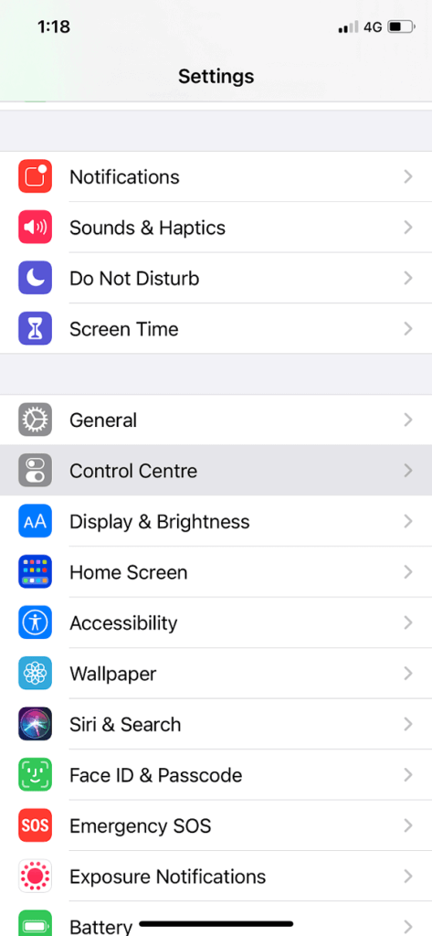 Head-over-to-the-Settings-on-your-iPhone-then-tap-on-the-Control-Centre-473x1024-2 كيفية تسجيل مكالمات الفيديو والمكالمات الصوتية على WhatsApp؟